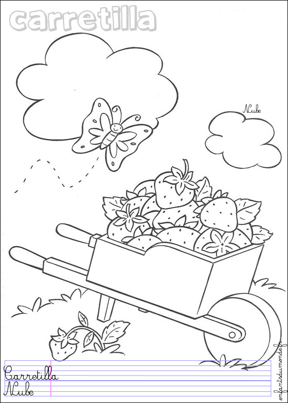 coloriage brouette 1